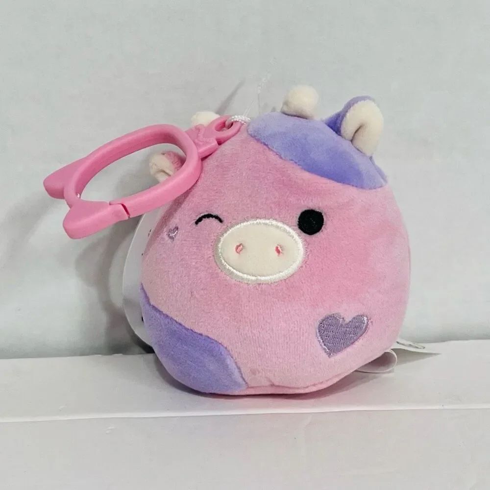 Squishmallows Patty The Cow Clip On 3” NWT